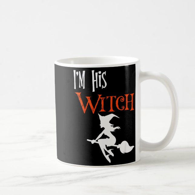 Matching Halloween I'm His Witch_i'm Her Boo Coupl Coffee Mug (Right)