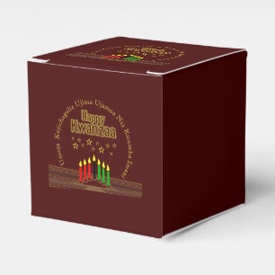 Matching Happy Kwanzaa Seven Principles Favour Box