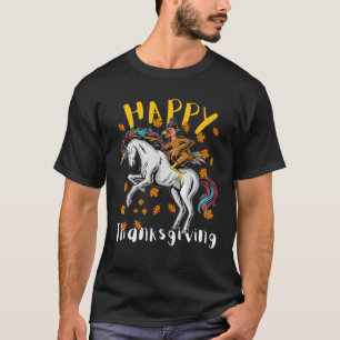 Matching Happy Thanksgiving Turkey Day Unicorn Cou T-Shirt