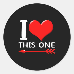 Matching His And Hers Couples Funny Set Valentine  Classic Round Sticker