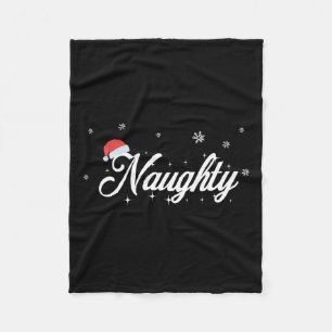 Matching His And Hers Outfit - Naughty And Nice Ch Fleece Blanket