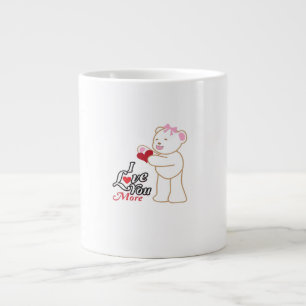Matching Honeymoon Love You More Couple Style  Large Coffee Mug