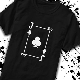 Matching Jack Clubs Suit Playing Cards Modern T-Shirt