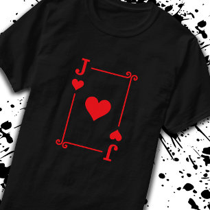 Matching Jack Hearts Suit Playing Cards Modern T-Shirt