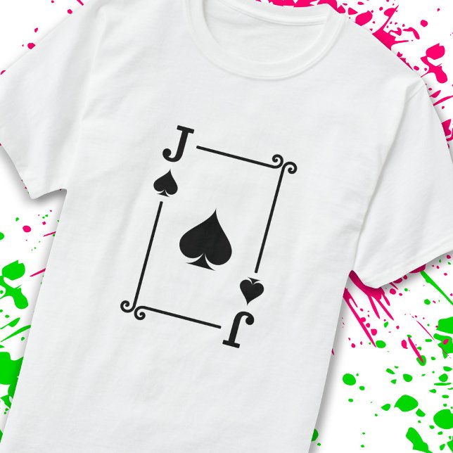 Matching Jack Spades Suit Playing Cards Modern T-Shirt (Creator Uploaded)