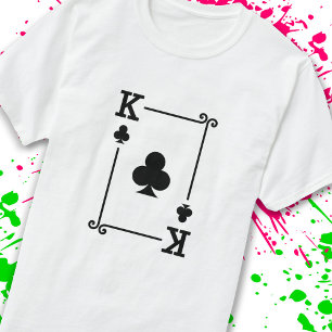Matching King Clubs Suit Playing Cards Modern T-Shirt