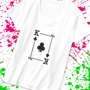 Matching King Clubs Suit Playing Cards Modern T-Shirt