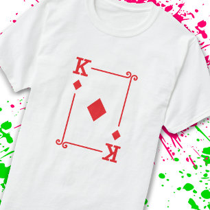 Matching King Diamonds Suit Playing Cards Modern T-Shirt