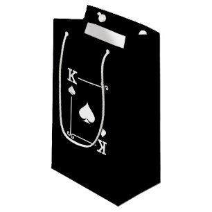Matching King Spades Suit Playing Cards Modern Small Gift Bag