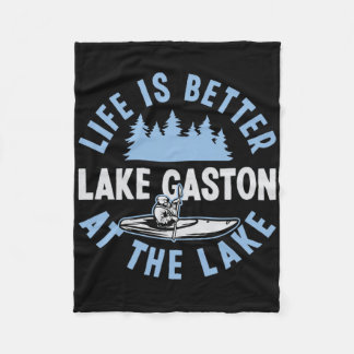 Matching Lake Gaston Vacation Life Is Better At Th Fleece Blanket
