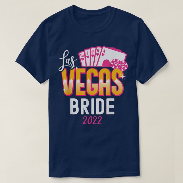 Matching Las Vegas 2022 Wedding Bride and Groom Ve T-Shirt (Design Front)