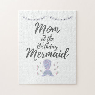 Matching Mermaid Birthday Mermom Mum of Mermaid Jigsaw Puzzle