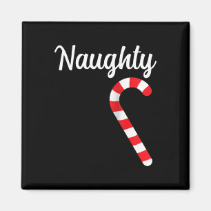 Matching Naughty And Nice Couples Christmas Pajama Magnet