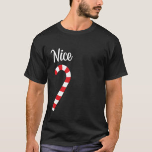Matching Naughty and Nice Couples Christmas Pajama T-Shirt
