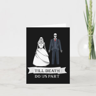 Matching Newlywed Bride Groom Til Death Do Us Part Card