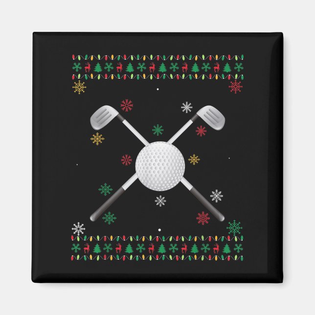 Matching Outfits For Holiday Party Golf Ugly Chris Magnet (Front)