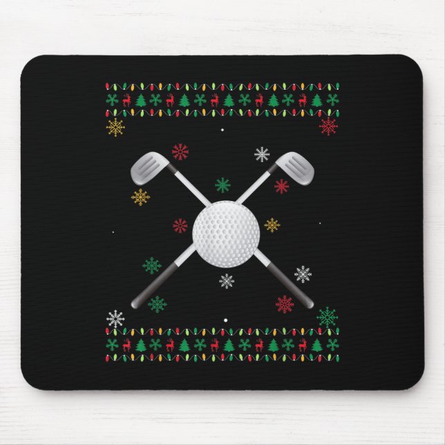 Matching Outfits For Holiday Party Golf Ugly Chris Mouse Mat (Front)