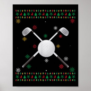 Matching Outfits For Holiday Party Golf Ugly Chris Poster