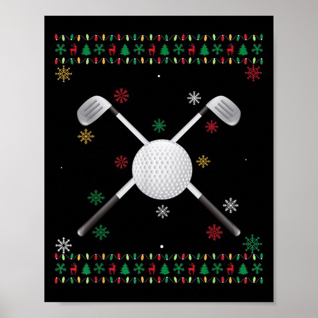 Matching Outfits For Holiday Party Golf Ugly Chris Poster (Front)