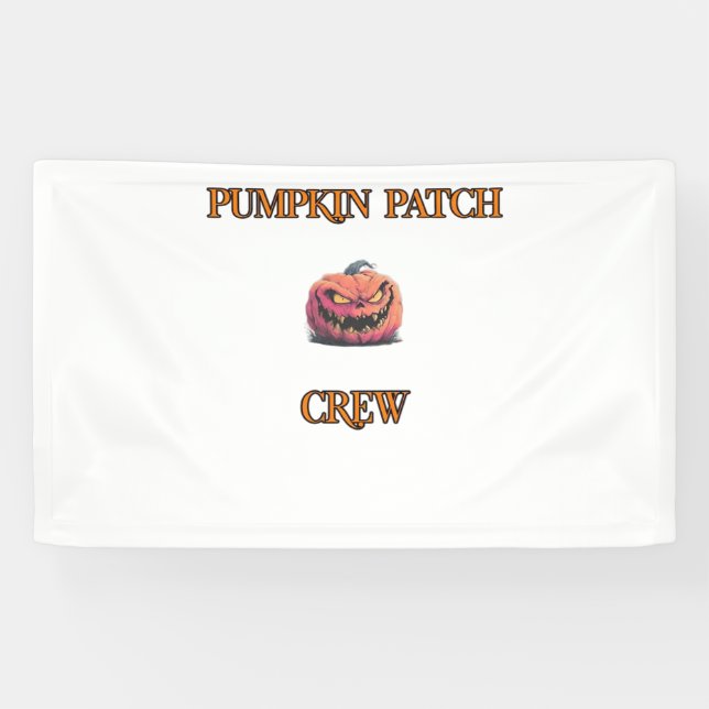 Matching Pumpkin Patch Crew For Family Trip Classi Banner (Horizontal)