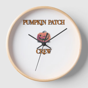 Matching Pumpkin Patch Crew For Family Trip Classi Clock