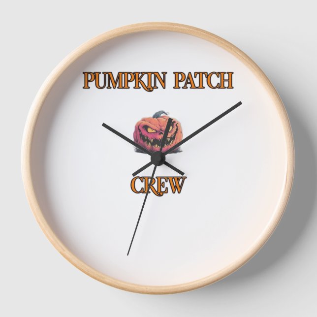 Matching Pumpkin Patch Crew For Family Trip Classi Clock (Front)