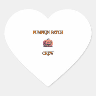 Matching Pumpkin Patch Crew For Family Trip Classi Heart Sticker