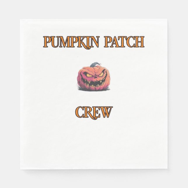 Matching Pumpkin Patch Crew For Family Trip Classi Napkin (Front)