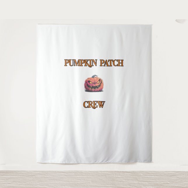 Matching Pumpkin Patch Crew For Family Trip Classi Tapestry (Front)