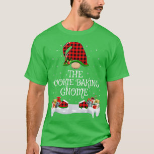 Matching Red Buffalo Plaid The Cookie Baking Gnome T-Shirt