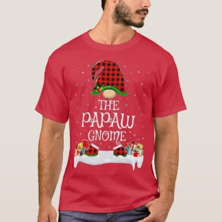 Matching Red Buffalo Plaid The Papaw Gnome Christm T-Shirt