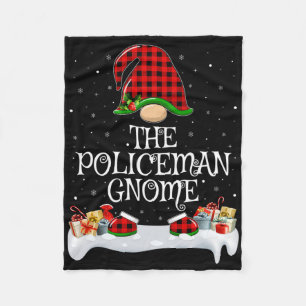 Matching Red Buffalo Plaid The Policeman Gnome Chr Fleece Blanket