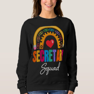 Matching Secretary Squad Or Team Back To School Ad Sweatshirt