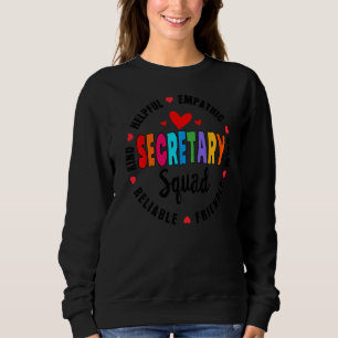 Matching Secretary Squad Or Team Back To School Ad Sweatshirt