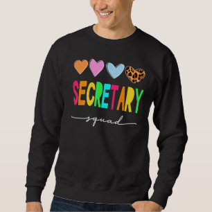 Matching Secretary Squad Or Team Back To School Ad Sweatshirt