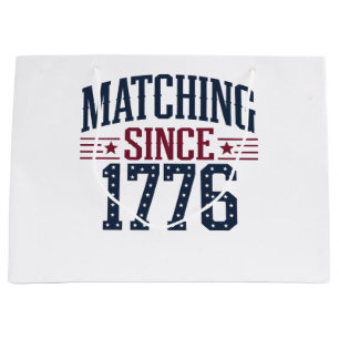 Matching Since 1776 250th Anniversary 4th of July  Large Gift Bag