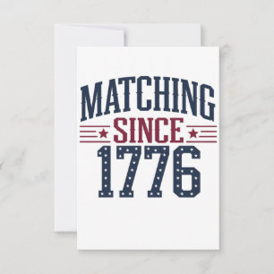 Matching Since 1776 250th Anniversary 4th of July  Thank You Card