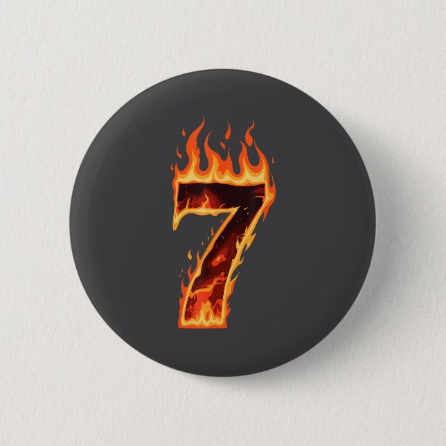 Matching Six Seven Flaming Ice Funny Meme 67 Coupl 6 Cm Round Badge (Front)