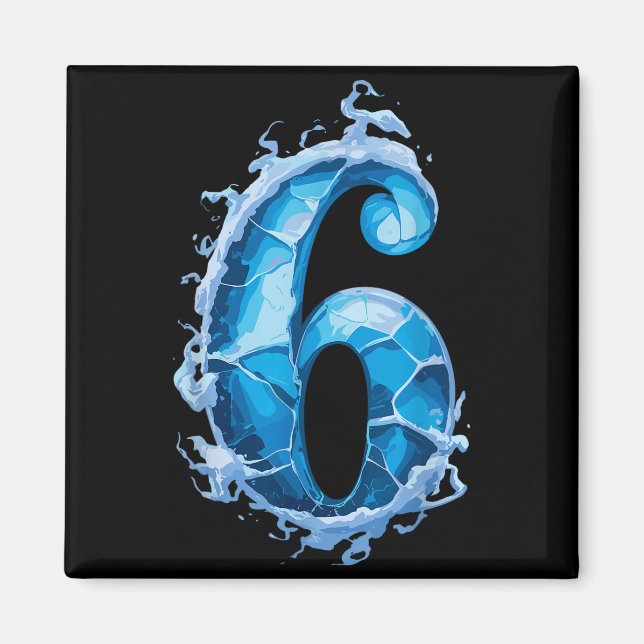 Matching Six Seven Flaming Ice Funny Meme 67 Coupl Magnet (Front)