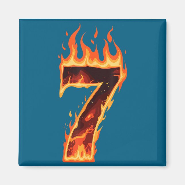 Matching Six Seven Flaming Ice Funny Meme 67 Coupl Magnet (Front)