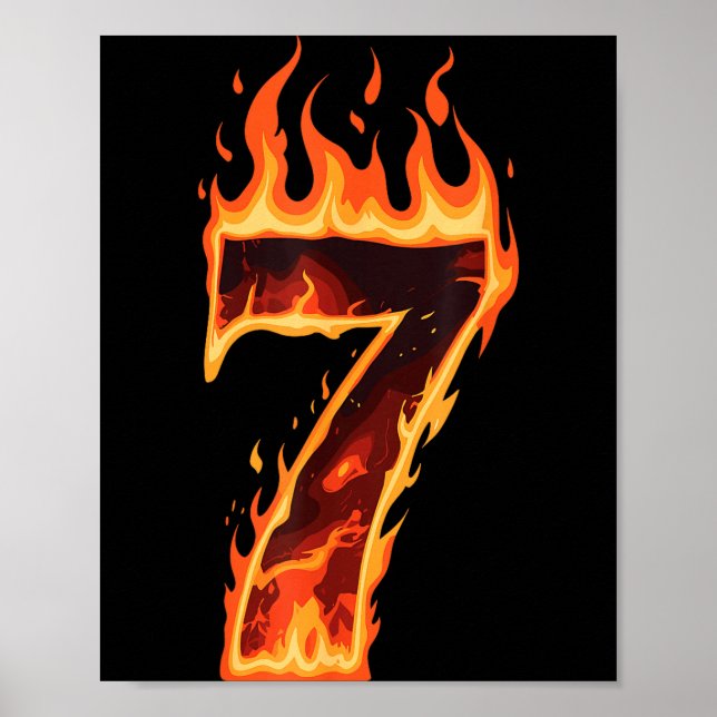 Matching Six Seven Flaming Ice Funny Meme 67 Coupl Poster (Front)