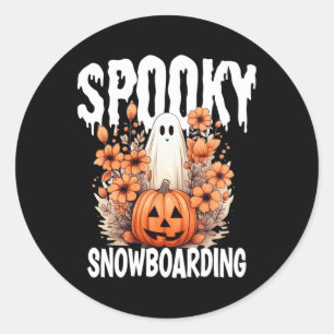 Matching Snowboarding Halloween Family Costume Classic Round Sticker