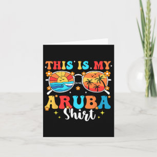 Matching Summer Family Vacation Beach Trip Aruba Card