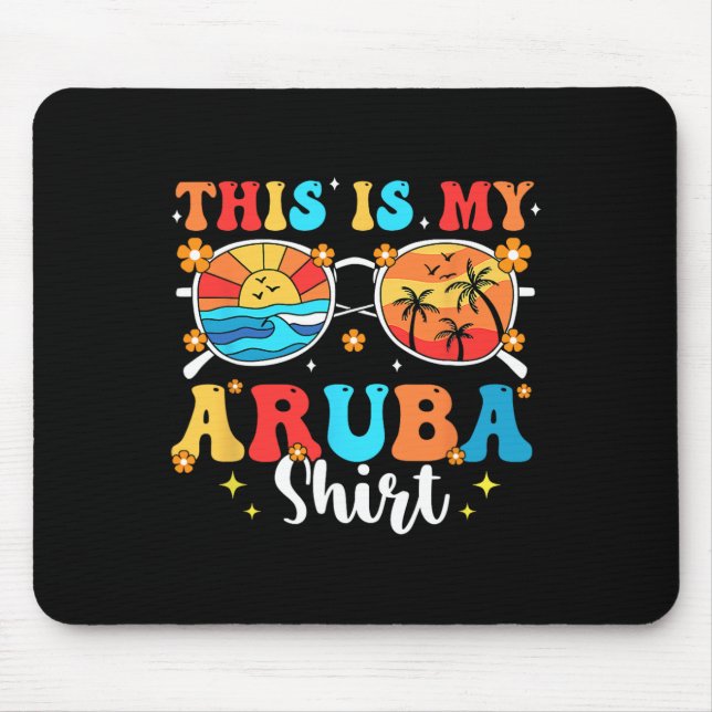 Matching Summer Family Vacation Beach Trip Aruba  Mouse Mat (Front)