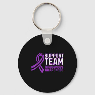 Matching Support Team Hodgkins Lymphoma Awareness Key Ring