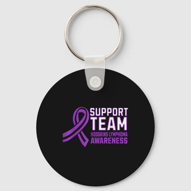 Matching Support Team Hodgkins Lymphoma Awareness  Key Ring (Front)