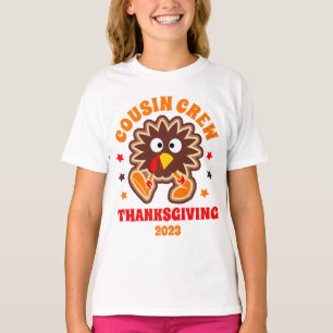Matching Thanksgiving Cousin Crew Turkey T-Shirt