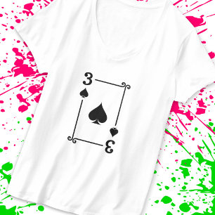 Matching Three Spades Suit Playing Cards Modern 3 T-Shirt