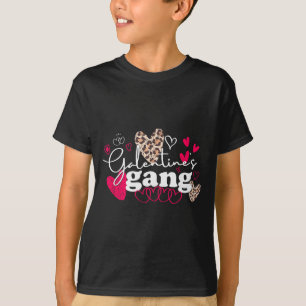 Matching Valentines Day Galentines Gang Cute Leopa T-Shirt