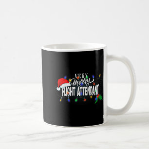 Matching Very Merry Flight Attendant Christmas  Coffee Mug